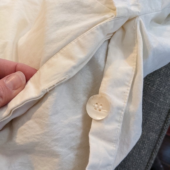 West Elm Off-White King Pintuck Duvet Cover - Picture 7 of 7